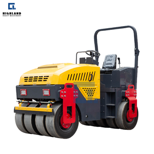 HIGHLAND merk HIR-JS1400 <span class=keywords><strong>4</strong></span> <span class=keywords><strong>ton</strong></span> Yammar motor lichte tandem dubbele trommelwegwals voor asfaltwegreparatie - Product Image 4