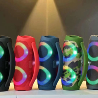 Mini Boombox 3 Speaker Portabel Nirkabel dengan Pegangan LED, Lampu LED RGB, Tahan Air, Kolom PC, USB untuk Pemutaran Musik di Luar Ruangan, Hadiah