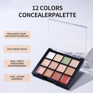 Palette Correctrice <span class=keywords><strong>de</strong></span> Teint <span class=keywords><strong>Orange</strong></span> 12 Couleurs en Gros, Haute Couvrance, Fini Doux Mat, Longue Durée, Crème Correctrice Visage et Contour des Yeux - Product Image 2