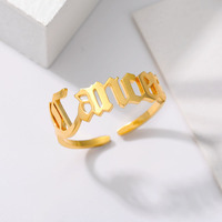 Mode Non Ternish 18K Or Argent Plaqué Horoscope Astrologie Réglable En Acier Inoxydable 12 Signe Du Zodiaque Anneaux Bijoux pour Femmes