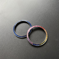 Inserts de lunette de montre de luxe personnalisables en acier inoxydable JR DJ 36 mm avec zircone cubique