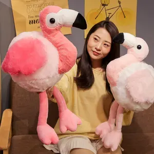 Flamingo Boneka Hewan, 48Cm/65Cm Mewah Lembut Flamingo untuk Anak Perempuan Hadiah Ulang Tahun & Dekorasi