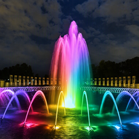 Grande Fontaine Dansante pour Bassin avec Jets Arc Nuit à LED RGB Contrôlés par Programme, Spectacle de Jets Super Haute Puissance pour Projet de Place Publique