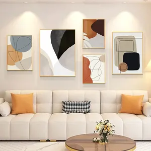 Moderna linea geometrica astratta <span class=keywords><strong>poster</strong></span> di arte della parete e stampe di pittura per soggiorno e <span class=keywords><strong>camera</strong></span> <span class=keywords><strong>da</strong></span> <span class=keywords><strong>letto</strong></span> decorazione interna della casa - Product Image 2