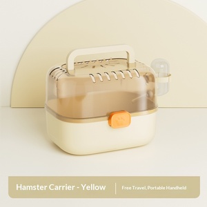 골든 햄스터 고급 플라스틱 휴대용 이동식 탈출방지 핸드헬드 케이지 방수 통풍 무소음 소형 애완동물 실내 박스 - Product Image 6