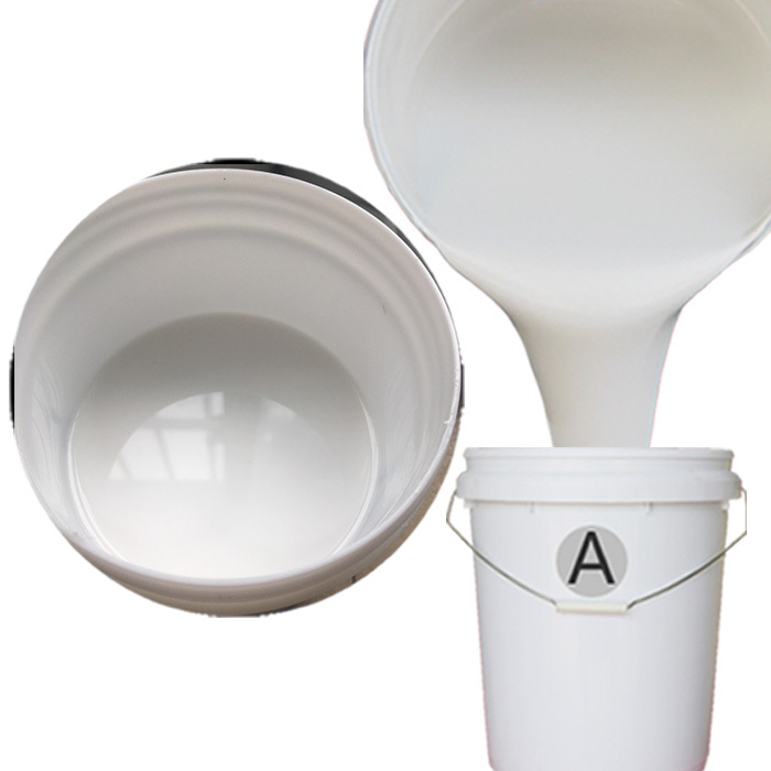 Faible dureté excellente fluidité blanc traitement d'étain en caoutchouc de silicone pour le moule de duplication