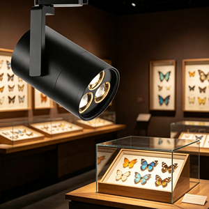 Projecteur LED sur rail 3-en-1 à haute luminosité pour éclairage <span class=keywords><strong>de</strong></span> plafond élevé, idéal pour vitrines <span class=keywords><strong>de</strong></span> musées et présentoirs - Product Image 1