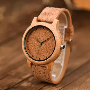 Unisex Wooden Man Woman Wristwatch Custom Logo Cork Wood Watch For Women