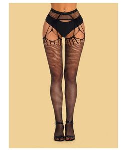 Jarretière sexy en résille avec bas <span class=keywords><strong>sans</strong></span> culotte - Product Image 1