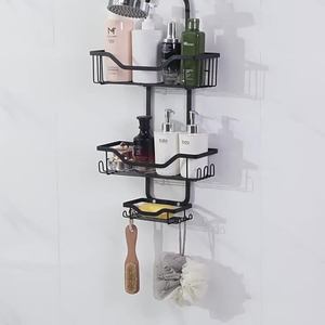 Vente flash : <span class=keywords><strong>Étagère</strong></span> de douche <span class=keywords><strong>murale</strong></span> en fer pour salle de bain, <span class=keywords><strong>sans</strong></span> perçage, pour usage domestique, rangement de douche, <span class=keywords><strong>étagère</strong></span> de salle de bain <span class=keywords><strong>sans</strong></span> perçage - Product Image 4