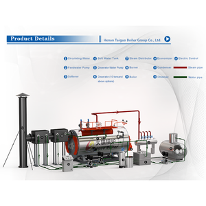 Chaudière à vapeur compacte et facile à installer pour l'alimentation en vapeur des usines alimentaires, 1-20T WNS, fonctionnant au <span class=keywords><strong>gaz</strong></span> ou au mazout - Product Image 3