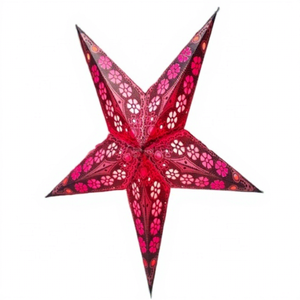 Nouvelles lampes/lanternes en papier imprimé faites à la main, 60 cm, couleurs mélangées, marque LAXMANS, pour la décoration intérieure de Noël, vente en gros en Inde - Product Image 1