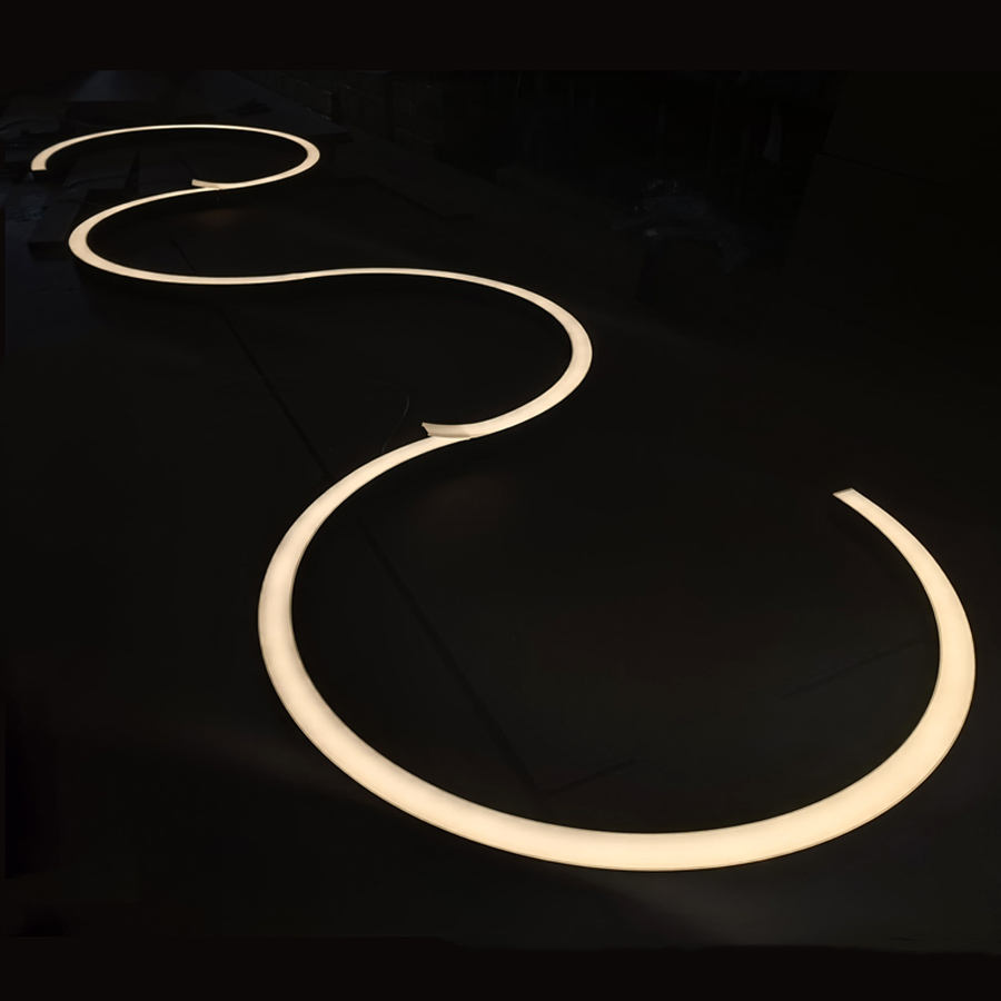 Ceiling Mounted Curved LED Linear Light S Shape Modern Design Indoor ...