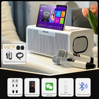 Altavoz de Karaoke Todo en Uno con Micrófono Dual, Pantalla Táctil Grande, Sonido Estéreo HIFI para Fiestas Familiares y Entretenimiento en Interiores