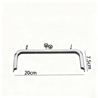 Accessoires pour sacs DIY durables et écologiques de 20 cm, cadre de sac lisse, fermoir à pression, porte-monnaie pour femmes, poignées en alliage, forme carrée