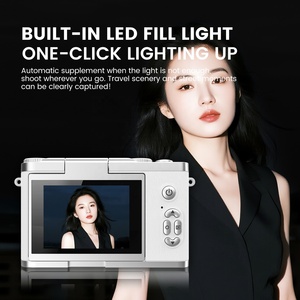 Appareil photo rétro pour enfants, <span class=keywords><strong>zoom</strong></span> numérique 16X, grand angle 180°, 48MP CMOS, Full HD 4K, écran IPS 2,4 pouces, MP3, jeux, MicroSD, double objectif - Product Image 5