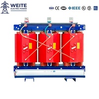 Transformateur sec triphasé à faible bruit 11 kV 1600 kVA, transformateur en résine coulée 23 kV 400 V 750 kVA 1500 kVA CE pour bâtiment commercial
