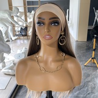 Support de perruque en PVC de haute qualité en gros, modèle 42 cm, femme européenne, maquillage, accessoires pour oreilles percées
