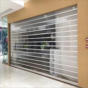 <span class=keywords><strong>Porte</strong></span> à enroulement transparente en <span class=keywords><strong>PVC</strong></span> de conception moderne OUTUS avec guide en aluminium pour <span class=keywords><strong>entrée</strong></span> de centre commercial - Product Image 4