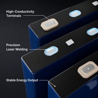 Cellule LiFePO4 prismatique d'origine 3,2V 125Ah, 3500+ cycles, pour DIY Solaire, VR, Marine, EV -20-60°C