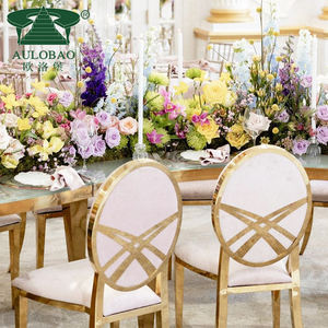 Modern Gold-Plated Metal <b>Velvet</b> Stainless Steel Hotel Wedding <b>Chair</b> - Product Image 5