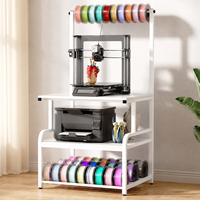 Meja Printer 3D Besar JH-Mech dengan Penyimpanan Filamen, Rak Penyimpanan 3 Tingkat, Aksesori yang Dapat Dilepas, Dudukan Meja Printer Tugas Berat