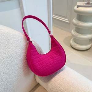 Sac bandoulière femme en feutre écologique à motif bonbons, fermeture éclair, couleur unie, été - Product Image 3