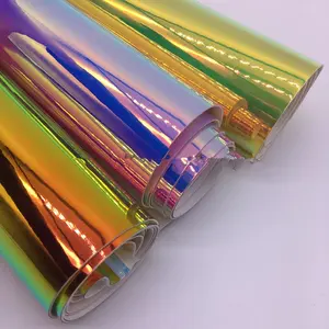 KEINE falte Kein beschlagen TPU holographische spiegel vinyl stoff für schuhe taschen, TPU leder