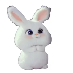 قطيفة الأرنب الأبيض الجديدة لعام 2024 بجمال لطيف ونعيم من الأرنب الأبيض كرة ثلجية قطيفة الأرنب اللطيف