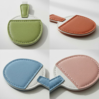 Porte-clés rond mignon simple avec logo imprimable accessoire en forme de planche de ping-pong porte-clés porte-clés en cuir PU