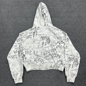 Sudadera con Capucha Personalizada con Impresión DTG Completa, Cierre de Cremallera, Corte Holgado, 500GSM, Felpa, 100% Algodón, para Hombre - Product Image 3