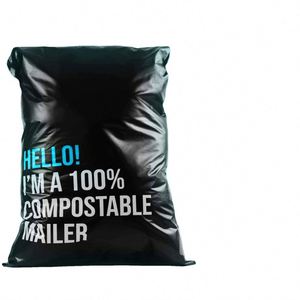 XC-BIO Custom Logo Express Biodegradable <b>Compostable</b> Recyclable Waterproof Mailer <b>Bags</b> for Shoes & Socks-Eco-Friendly Packaging - Product Image 4