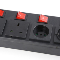 Unité de distribution d'alimentation PDU 1U 1.5U 2U personnalisée avec prises diverses