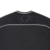 Camiseta Deportiva Unisex Retro con Cuello en V, Personalizable, con Ribete, Holgada, de Malla Lisa, Servicio OEM para Impresión