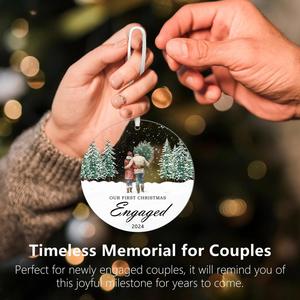 Engagement Gifts <b>Couple</b> 2024 <b>Ornaments</b> for <b>Couples</b> Christmas Engaged <b>Ornament</b> - Product Image 2