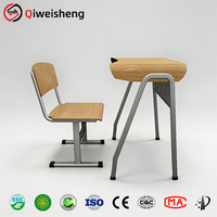 Ensemble de table et chaise d'étude en bois pour étudiants de l'université moderne, mobilier de salle de classe