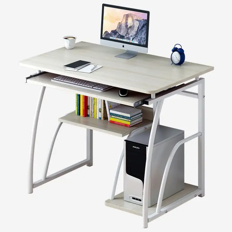 Modern Home Simple Single Small Compact Kids Student use desk Writing Bedroom Desk with keyboard tray