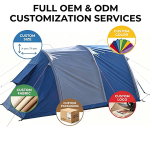 Tente de glamping gonflable en <span class=keywords><strong>polyester</strong></span> 190T, nouvelle conception 2025, tente de <span class=keywords><strong>camping</strong></span> familiale 4 saisons avec fenêtres en PVC - Product Image 2