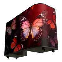 Cabina de DJ Portátil con Pantalla LED Curva para Video Wall |   Podio de DJ Móvil Personalizado para Club, Exposiciones y Pista de Baile