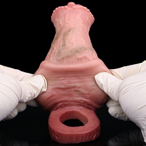FAAK Fantasy Horse Penis Sleeve Closed Hollow <b>Dildo</b> Cock Extender & Enlargement Delay Ejaculation Sex Toys for Men - Product Image 6