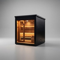 Cabine de sauna extra-large pour 4 personnes, 2000x2500x2500mm, en bois de cèdre/hemlock/épicéa, avec verre de 8 mm, pour usage domestique ou commercial