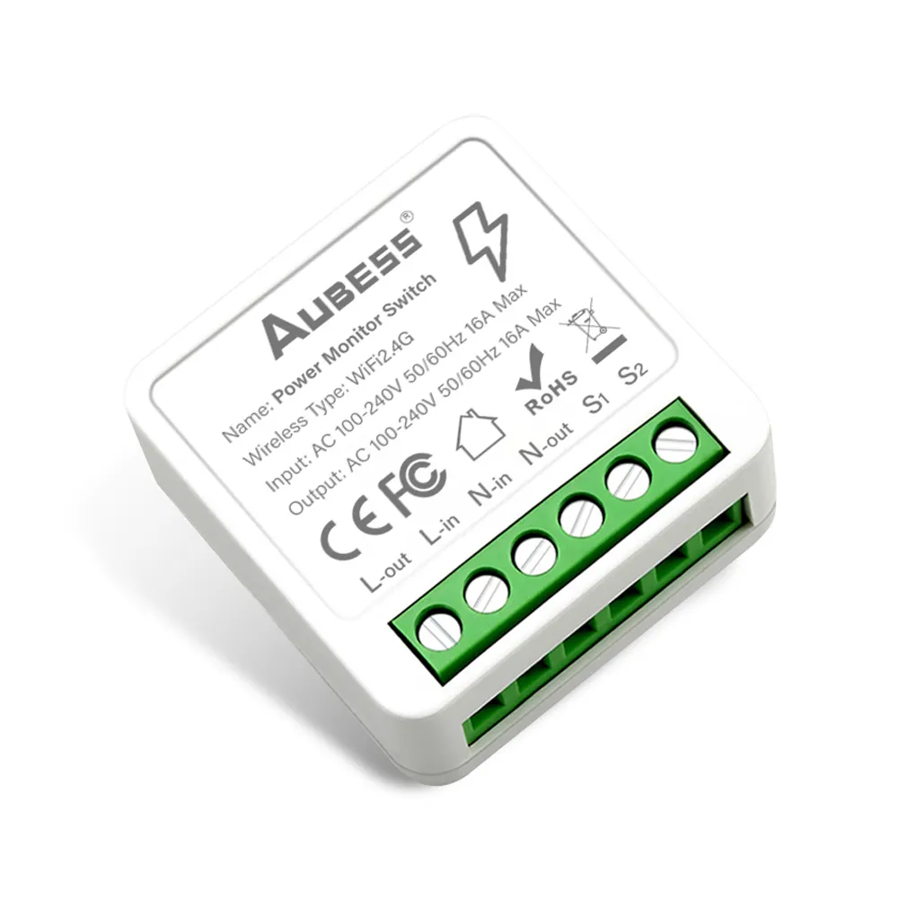 Aubess 16 Wifi Smart Power Monitoring Module modulo di misurazione dell'energia Tuya Smart Switch elettrodomestici intelligenti