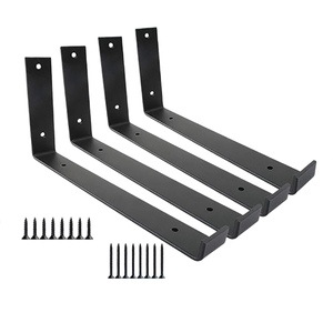 Support de cloison de stockage en fer mural en forme de L Support de panneau de couche de cadre Code d'angle Plaque métallique Support mural porteur - Product Image 2