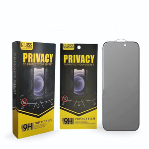 Protecteur d'écran anti-espion en aluminium de haute qualité AAA en verre trempé pour <span class=keywords><strong>iPhone</strong></span> 15 14 13 12 11 Pro Max - Product Image 1