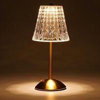 Lampe de chevet romantique dorée, élégante, pour chambre à coucher, décoration chaleureuse, rechargeable par USB, écologique, réglable, à intensité variable, petite lampe LED en métal