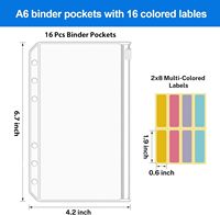 Enveloppes de trésorerie 6 trous pour la budgétisation A6 Binder Pockets Clear Zipper Folders