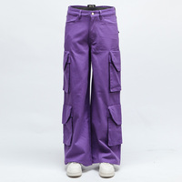 Pantalon cargo large personnalisé et coloré, en tissu sergé robuste de qualité supérieure, avec design multi-poches, style streetwear Y2K