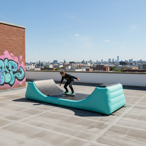 Rampe de vélo gonflable, rampes de skateboard gonflables et airbags d'atterrissage pour vélos pour parcs de skate en plein air - Product Image 1