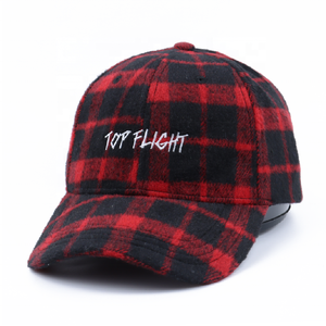 ¡De moda de invierno cálido 21FW de franela a cuadros gorra de béisbol elegante de alta calidad logotipo personalizado sombrero del snapback con <span class=keywords><strong>emb</strong></span>! Logotipo de - Product Image 2