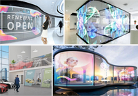 Annonces haut de gamme Film LED transparent auto-adhésif de haute qualité Écrans publicitaires LED haut de gamme pour panneau LED de fenêtre en verre de centre commercial
